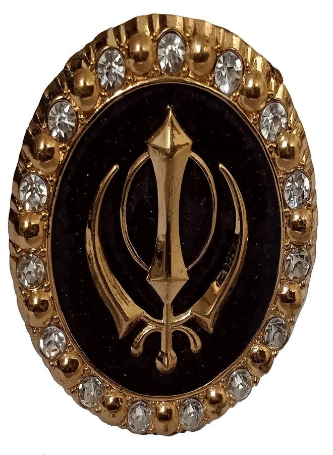 Purpledip Metal Idol Sikh Khanda: Sacred Symbol Statue for Home, Office Or Car (12494B) - Image 3